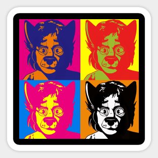 Pop Art Furry Design Sticker